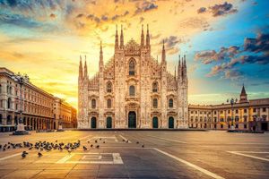Milan Cathedral at night